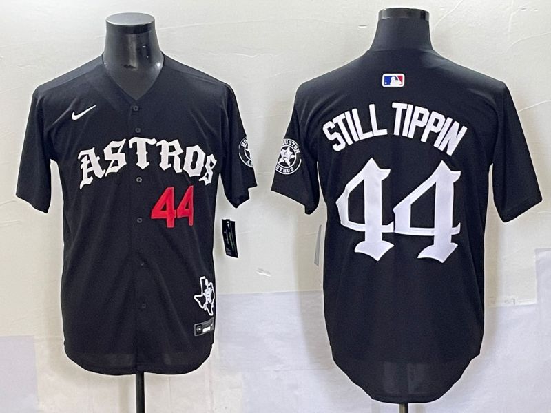 Men 2025 Houston Astros #44 Still Tippin Black Seven generations Joint Name Nike MLB Jersey style 6
